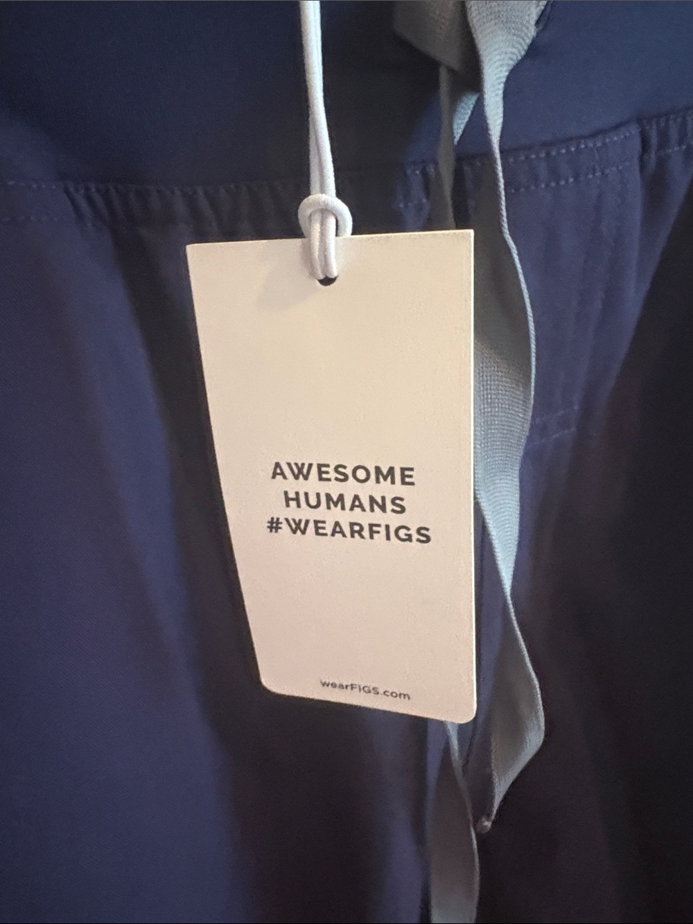 Figs Navy Drawstring Women's Pants - Picture 4 of 6